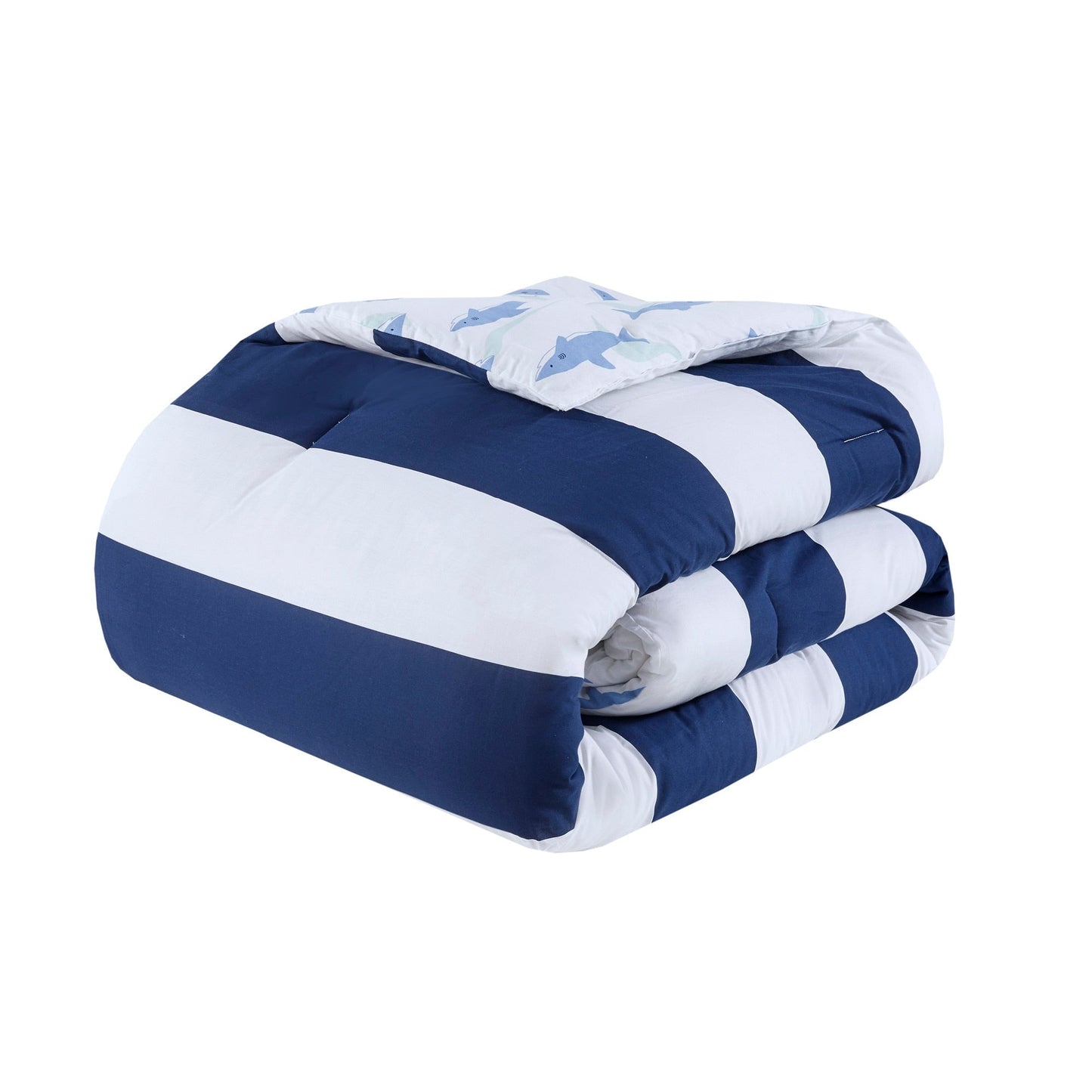 Set copripiumino reversibile a righe Dakota Cotton Cabana di Intelligent Design Kids