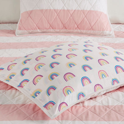 Set trapunta reversibile a righe Dakota Cotton Cabana di Urban Habitat Kids