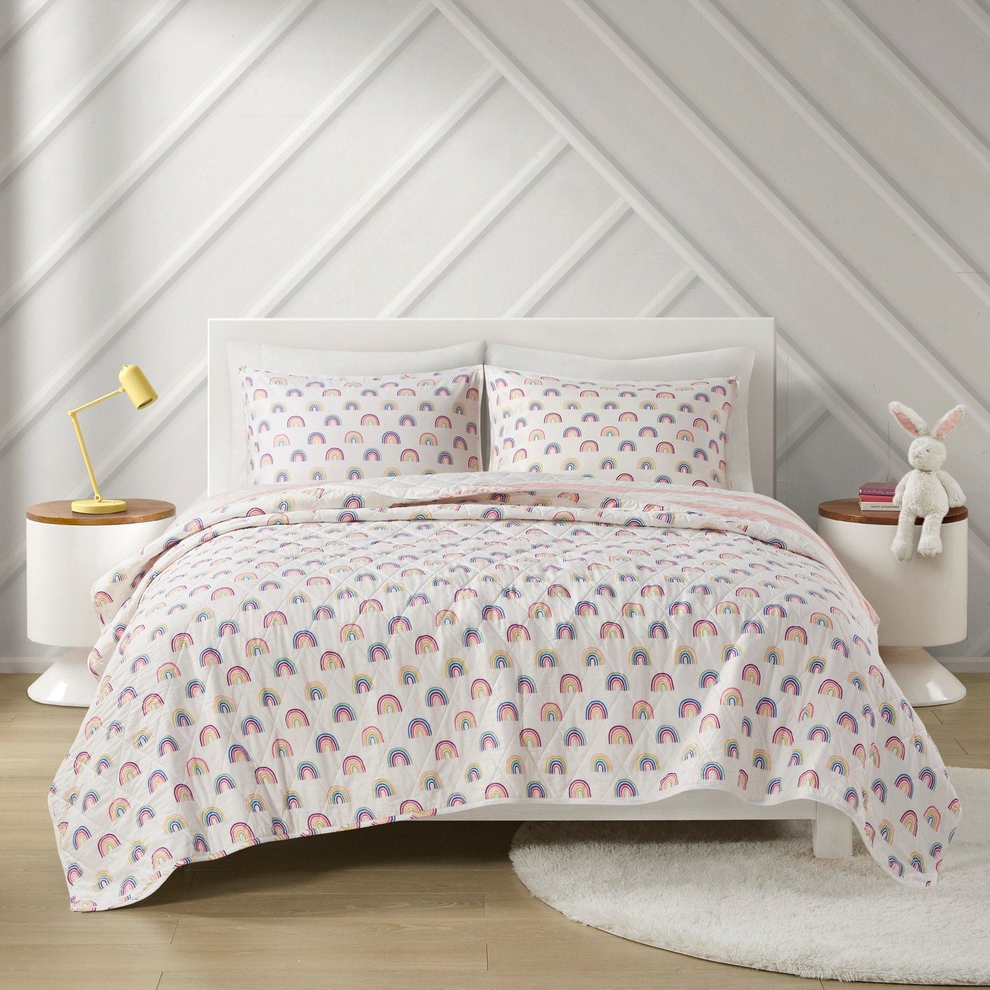 Set trapunta reversibile a righe Dakota Cotton Cabana di Urban Habitat Kids