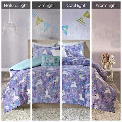 Set di piumoni in cotone con unicorno Ella di Intelligent Design Kids