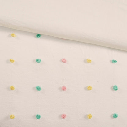 Set copripiumino con pompon in jacquard di cotone Ensley per bambini di Intelligent Design