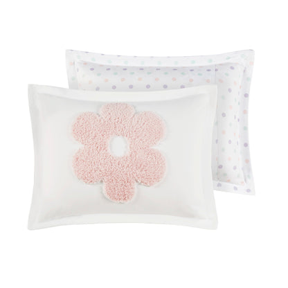 Set copripiumino reversibile in ciniglia trapuntata con motivo floreale Madeline di Intelligent Design Kids