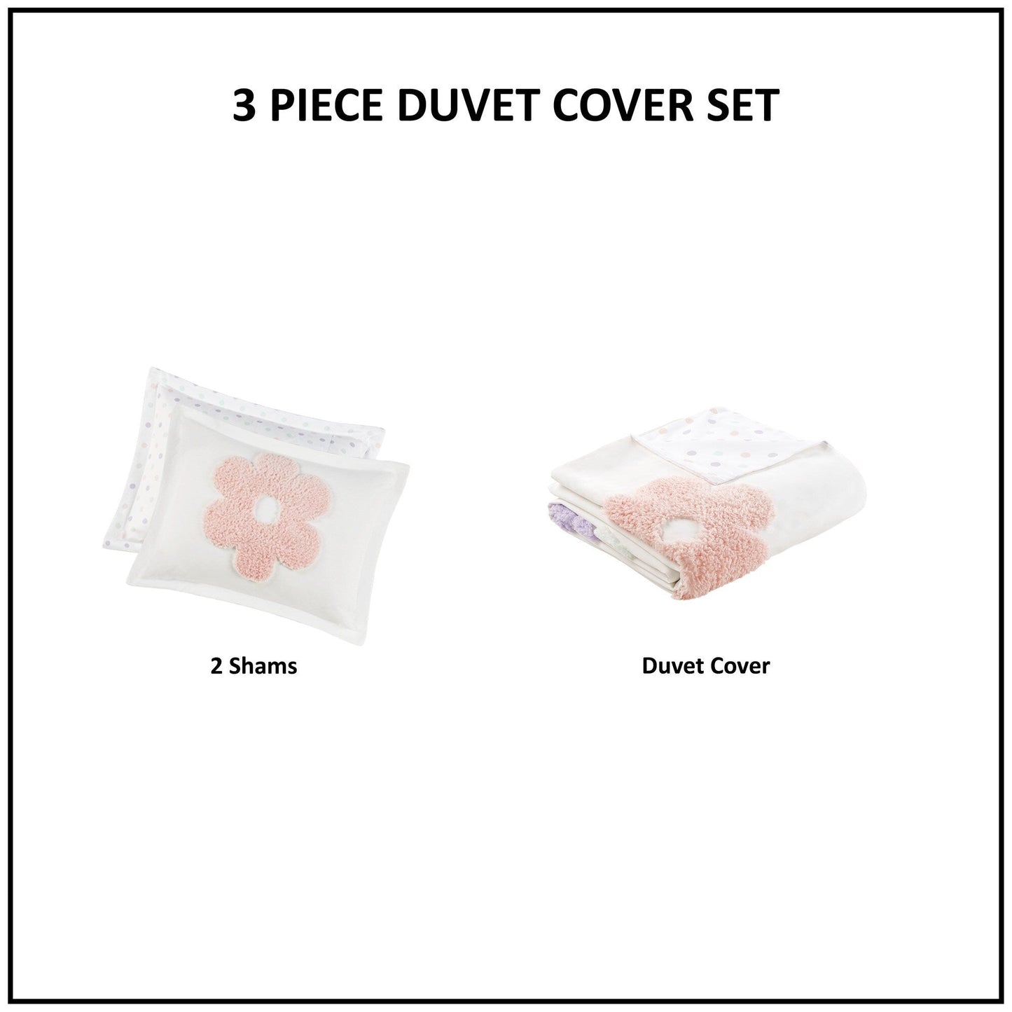 Set copripiumino reversibile in ciniglia trapuntata con motivo floreale Madeline di Intelligent Design Kids