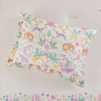 Set copripiumino reversibile in cotone con motivo floreale Thea Kids di Intelligent Design con cuscino