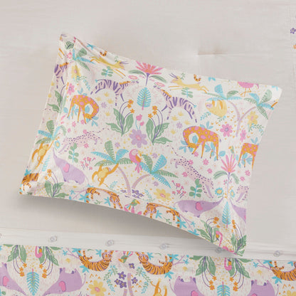 Set copripiumino reversibile in cotone con motivo floreale Thea Kids di Intelligent Design con cuscino