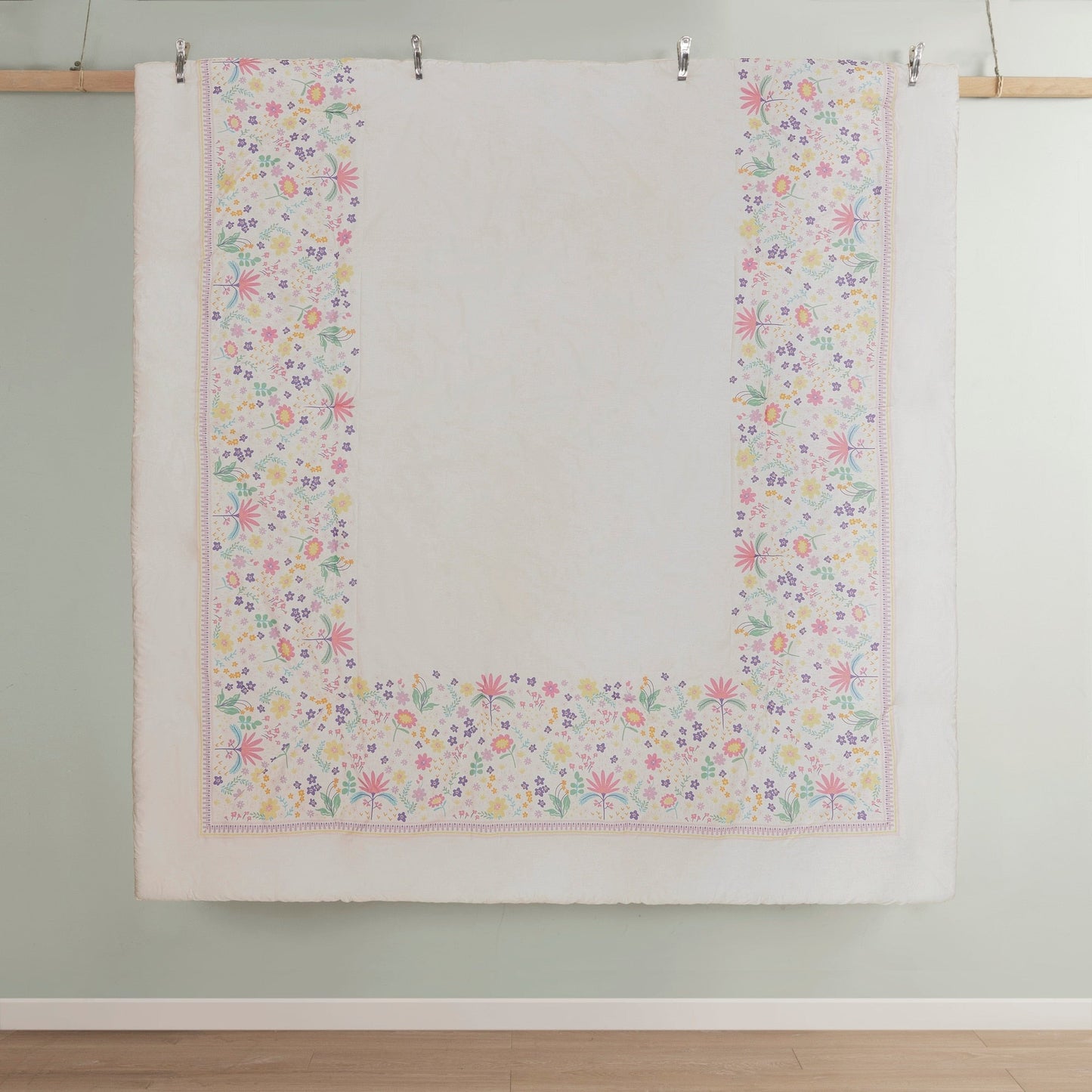 Set copripiumino reversibile in cotone con motivo floreale Thea Kids di Intelligent Design con cuscino