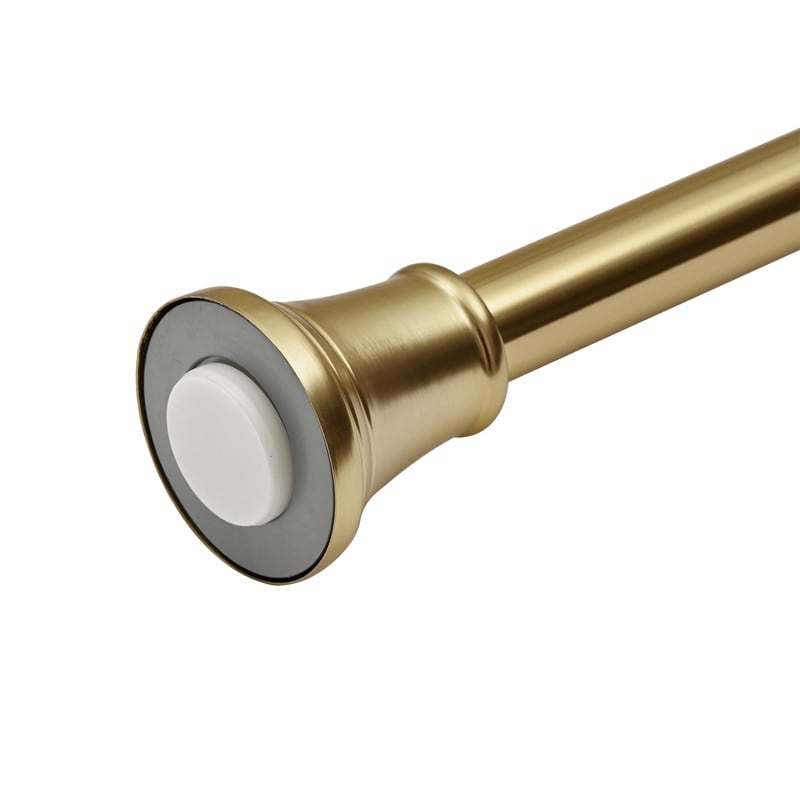 Asta di tensione regolabile per tenda da doccia Utopia Alley da 72 pollici - Alluminio antiruggine con tappo terminale in gomma, installazione senza trapano