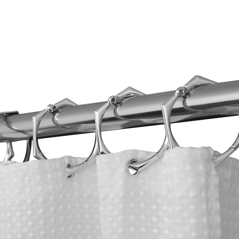 Asta di tensione regolabile per tenda da doccia Utopia Alley da 72 pollici - Alluminio antiruggine con tappo terminale in gomma, installazione senza trapano