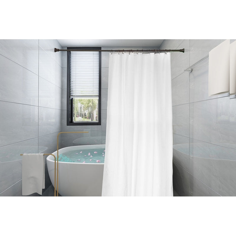 Asta di tensione regolabile per tenda da doccia Utopia Alley da 72 pollici - Alluminio antiruggine con tappo terminale in gomma, installazione senza trapano