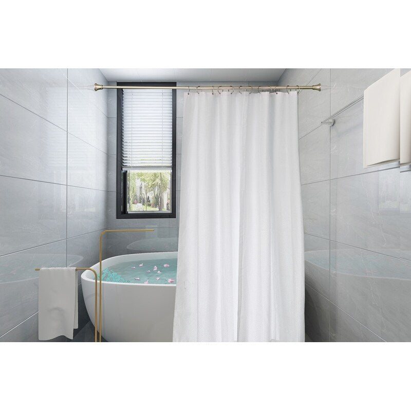 Asta di tensione regolabile per tenda da doccia Utopia Alley da 72 pollici - Alluminio antiruggine con tappo terminale in gomma, installazione senza trapano