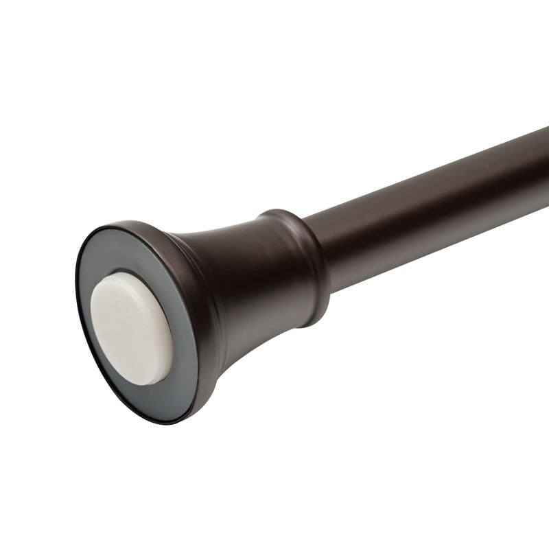 Asta di tensione regolabile per tenda da doccia Utopia Alley da 72 pollici - Alluminio antiruggine con tappo terminale in gomma, installazione senza trapano