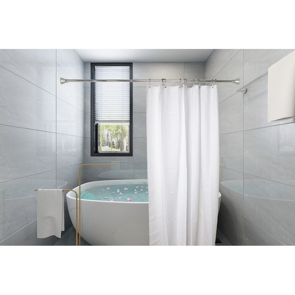 Ganci per tenda da doccia a doppio rullo Utopia Alley Deco Flat, cromati - Cromo lucido