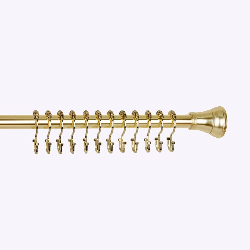 Ganci per tenda da doccia a doppio rullo piatto Utopia Alley Deco, oro