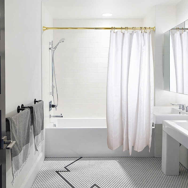 Ganci per tenda da doccia a doppio rullo piatto Utopia Alley Deco, oro