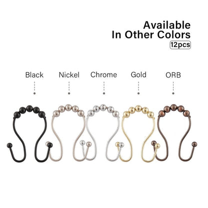 Ganci per tenda da doccia con doppio rullo a sfera in acciaio inox Utopia Alley, set da 12