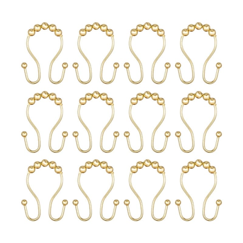 Ganci per tenda da doccia con doppio rullo a sfera in acciaio inox Utopia Alley, set da 12