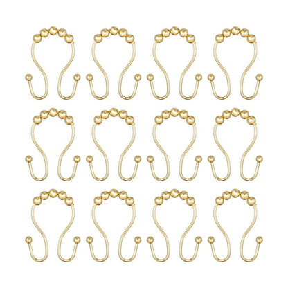 Ganci per tenda da doccia con doppio rullo a sfera in acciaio inox Utopia Alley, set da 12