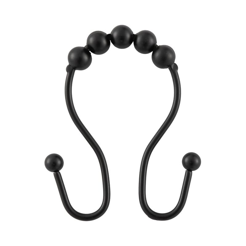 Ganci per tenda da doccia con doppio rullo a sfera in acciaio inox Utopia Alley, set da 12