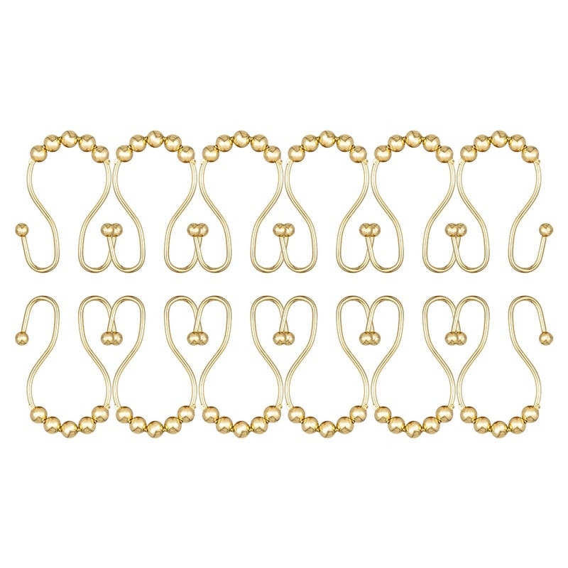 Ganci per tenda da doccia con doppio rullo a sfera in acciaio inox Utopia Alley, set da 12