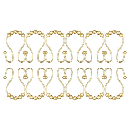 Ganci per tenda da doccia con doppio rullo a sfera in acciaio inox Utopia Alley, set da 12