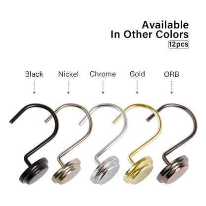 Anelli per tenda da doccia in metallo antiruggine Utopia Alley per bagno, set da 12