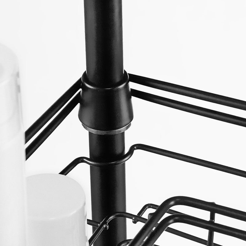 Supporto per asta di tensione per doccia Utopia Alley, resistente alla ruggine, 4 ripiani profondi