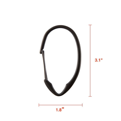 Anelli per tenda da doccia in zinco antiruggine Utopia Alley per bagno, set da 12