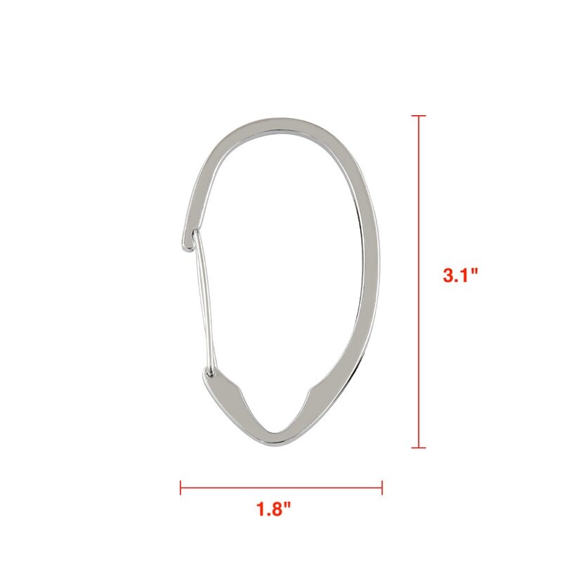 Anelli per tenda da doccia in zinco antiruggine Utopia Alley per bagno, set da 12