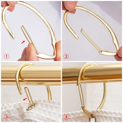 Anelli per tenda da doccia in zinco antiruggine Utopia Alley per bagno, set da 12