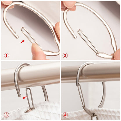 Anelli per tenda da doccia in zinco antiruggine Utopia Alley per bagno, set da 12