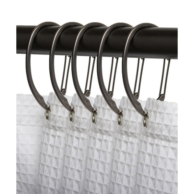 Anelli per tenda da doccia in zinco antiruggine Utopia Alley per bagno, set da 12