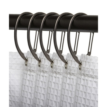 Anelli per tenda da doccia in zinco antiruggine Utopia Alley per bagno, set da 12