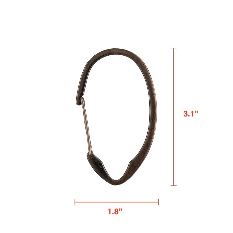 Anelli per tenda da doccia in zinco antiruggine Utopia Alley per bagno, set da 12