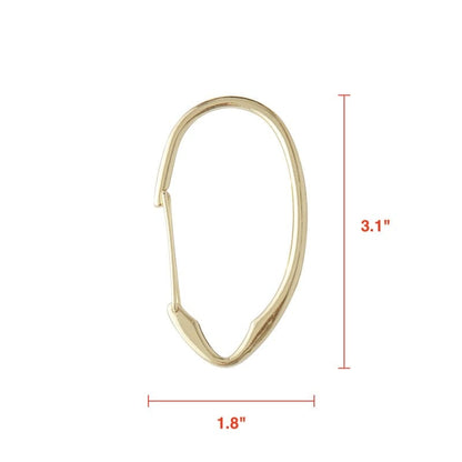 Anelli per tenda da doccia in zinco antiruggine Utopia Alley per bagno, set da 12