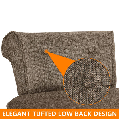 Sedia da trucco VEIKOUS con schienale basso e gambe in legno - 17,3 x 15,7 x 25,1