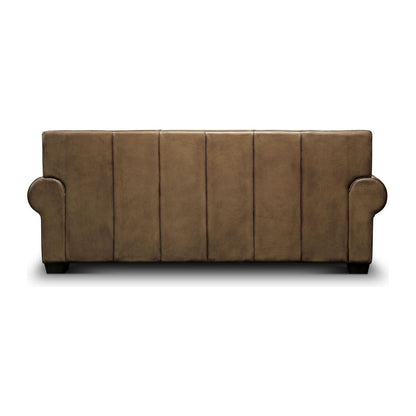 Divano tradizionale Valencia in pelle pieno fiore anticata a mano