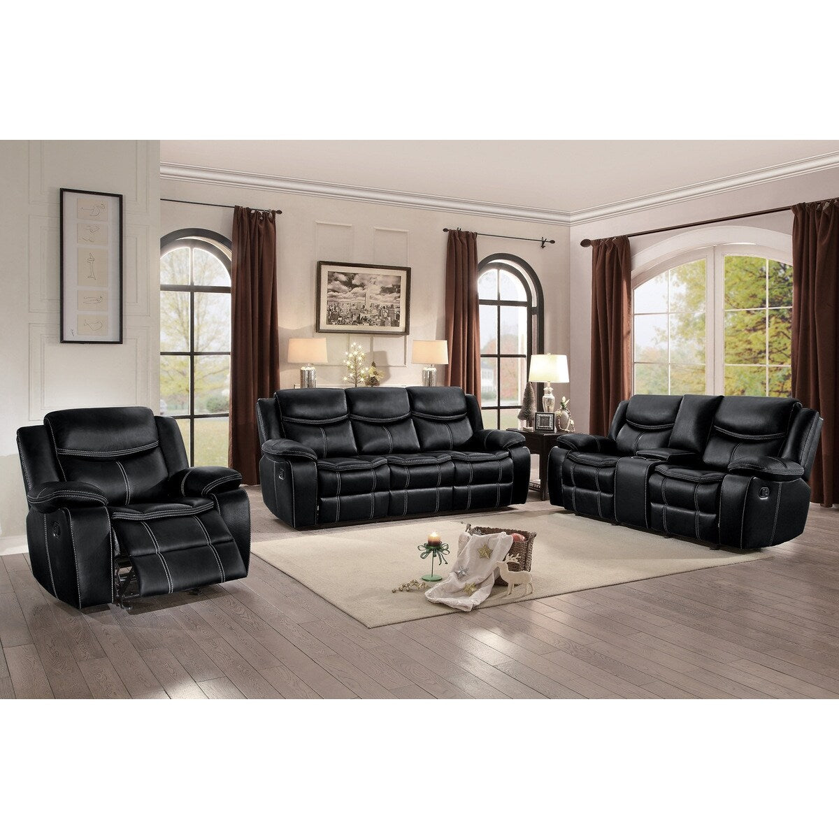 Poltrona reclinabile Valina Black Glider