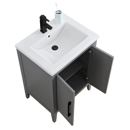 Mobiletto per lavabo da bagno Vanity Art 20 o 24 o 30 con piano in ceramica