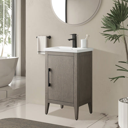 Mobiletto per lavabo da bagno Vanity Art 20 o 24 o 30 con piano in ceramica