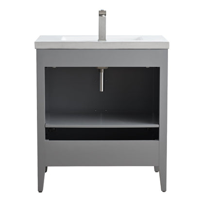 Mobiletto per lavabo da bagno Vanity Art 20 o 24 o 30 con piano in ceramica