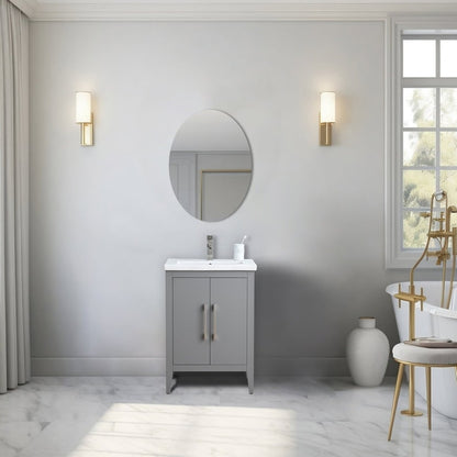 Mobiletto per lavabo da bagno Vanity Art 20 o 24 o 30 con piano in ceramica