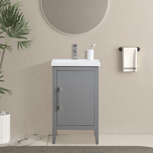 Mobiletto per lavabo da bagno Vanity Art 20 o 24 o 30 con piano in ceramica