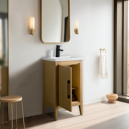 Mobiletto per lavabo da bagno Vanity Art 20 o 24 o 30 con piano in ceramica