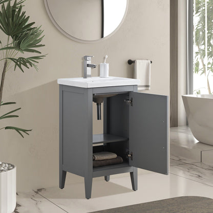 Mobiletto per lavabo da bagno Vanity Art 20 o 24 o 30 con piano in ceramica