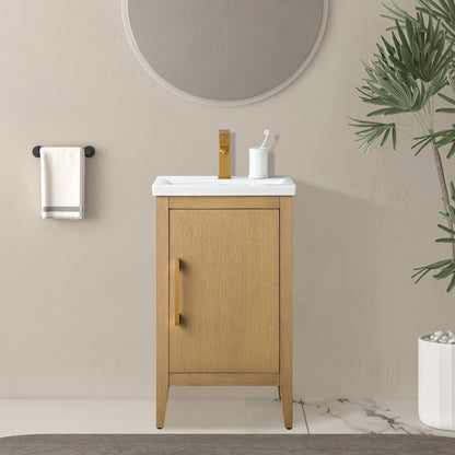 Mobiletto per lavabo da bagno Vanity Art 20 o 24 o 30 con piano in ceramica