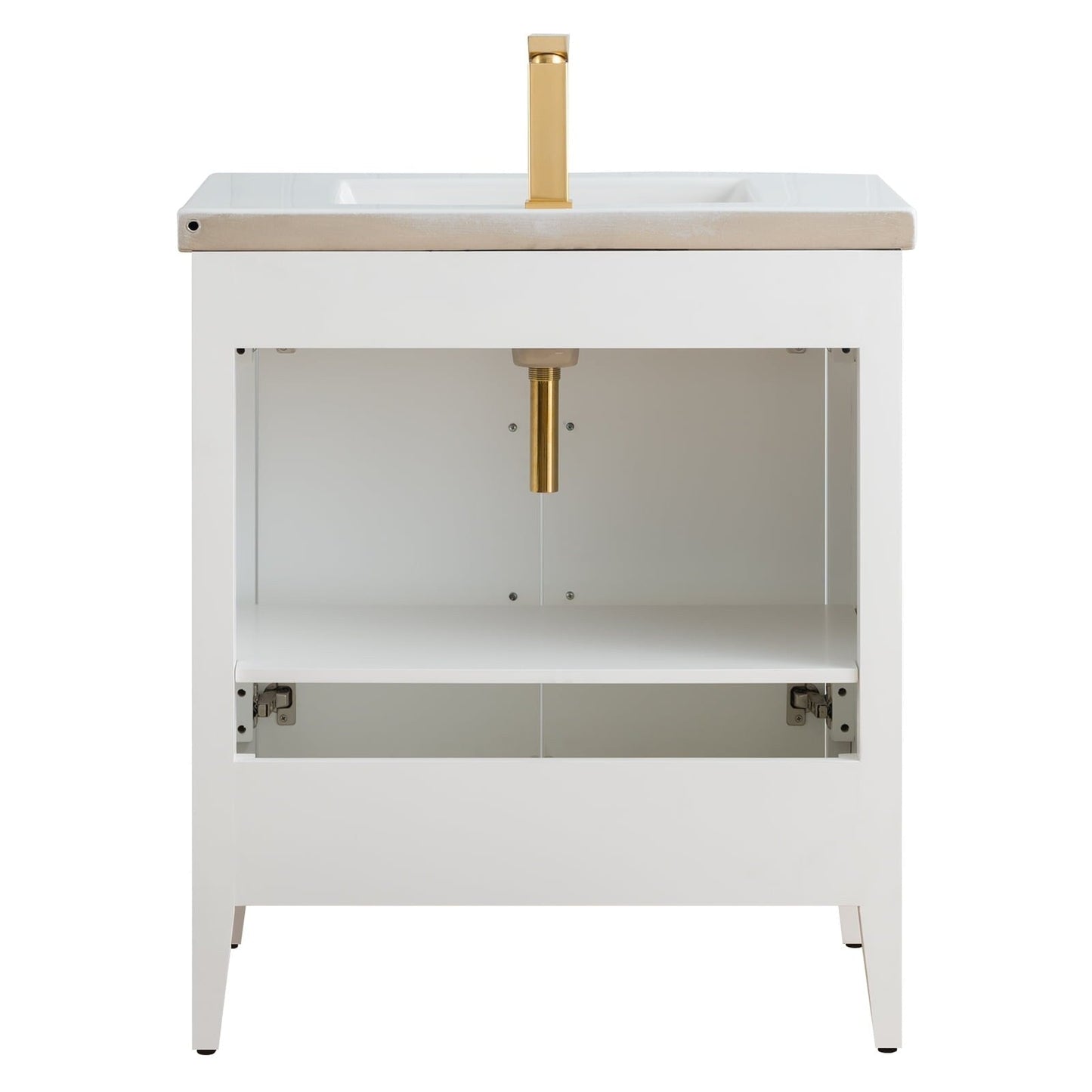 Mobiletto per lavabo da bagno Vanity Art 20 o 24 o 30 con piano in ceramica