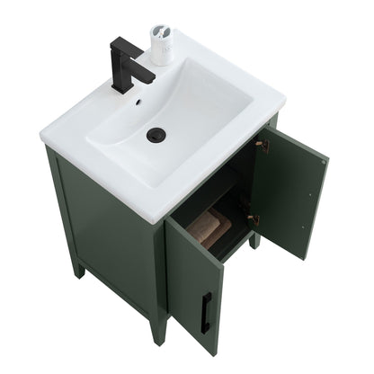 Mobiletto per lavabo da bagno Vanity Art 20 o 24 o 30 con piano in ceramica