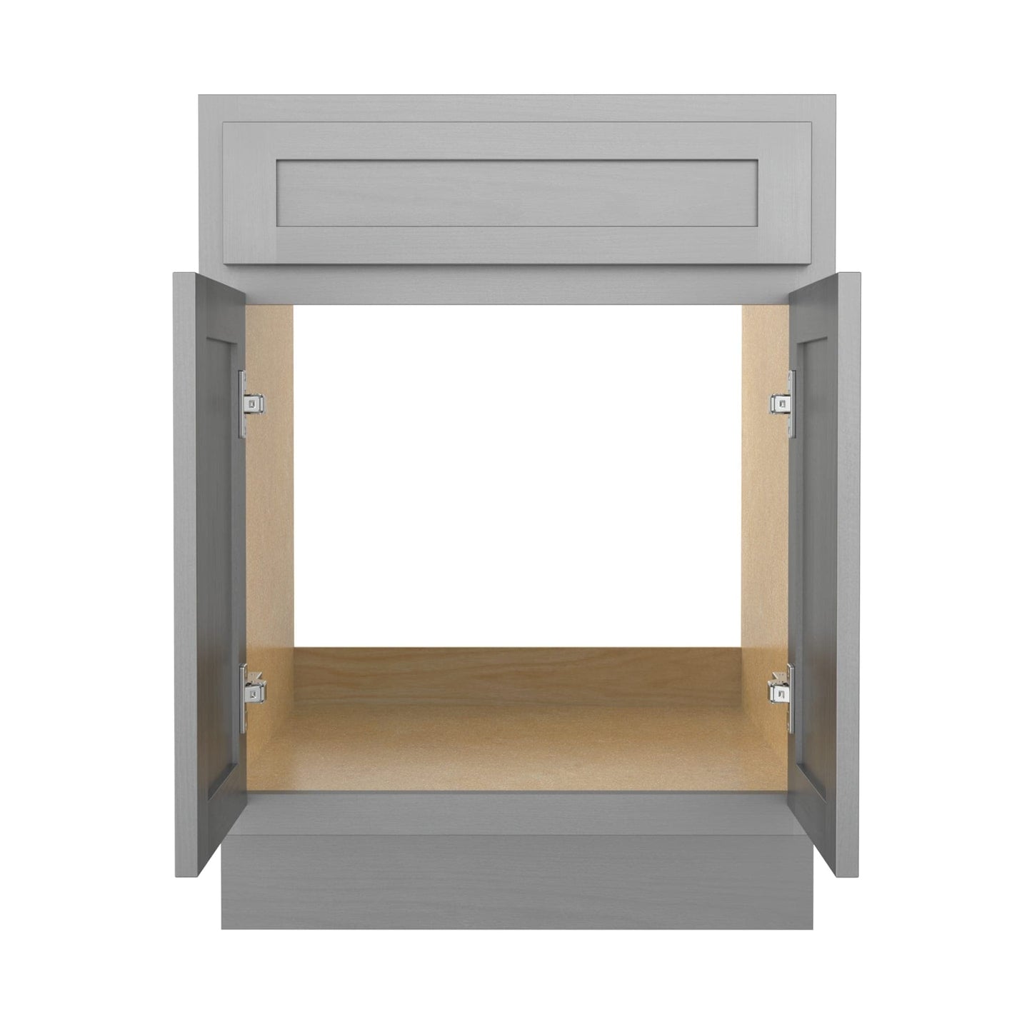 Mobiletto per lavabo da bagno Vanity Art in legno massello da 24 pollici con lavabo singolo