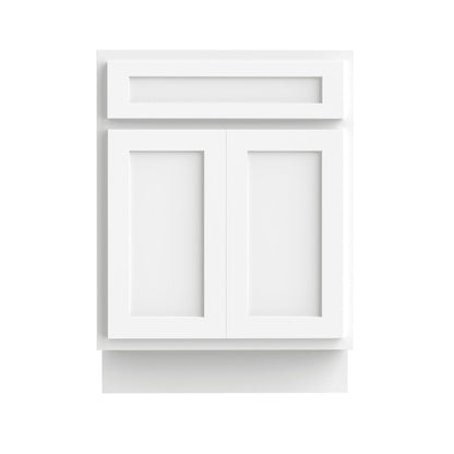 Mobiletto per lavabo da bagno Vanity Art in legno massello da 24 pollici con lavabo singolo