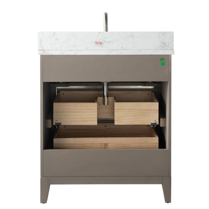 Mobile bagno Vanity Art con lavabo in ceramica e piano in marmo ingegnerizzato